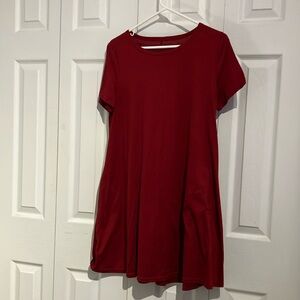 Women's Red Short Sleeve Top
